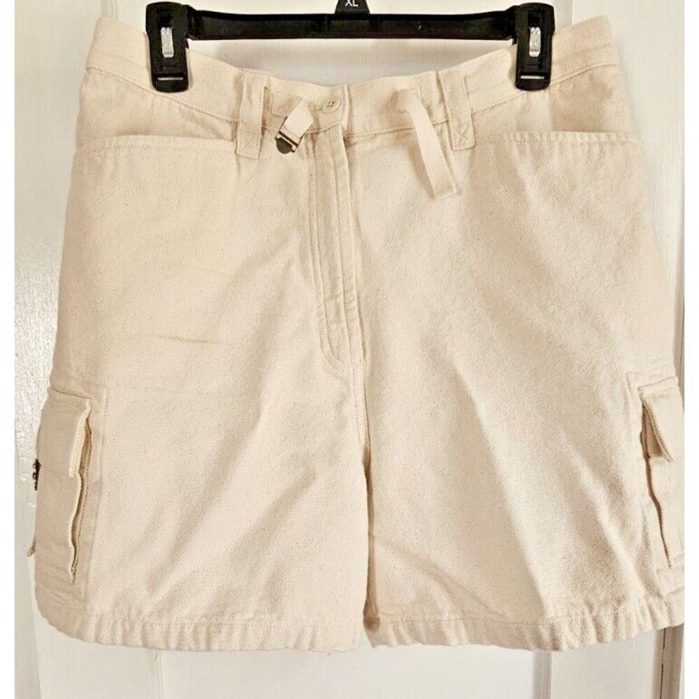 Vtg Lauren Ralph co 100% heavy Cotton Hongkong made woman Sz 14 Cargo Shorts
